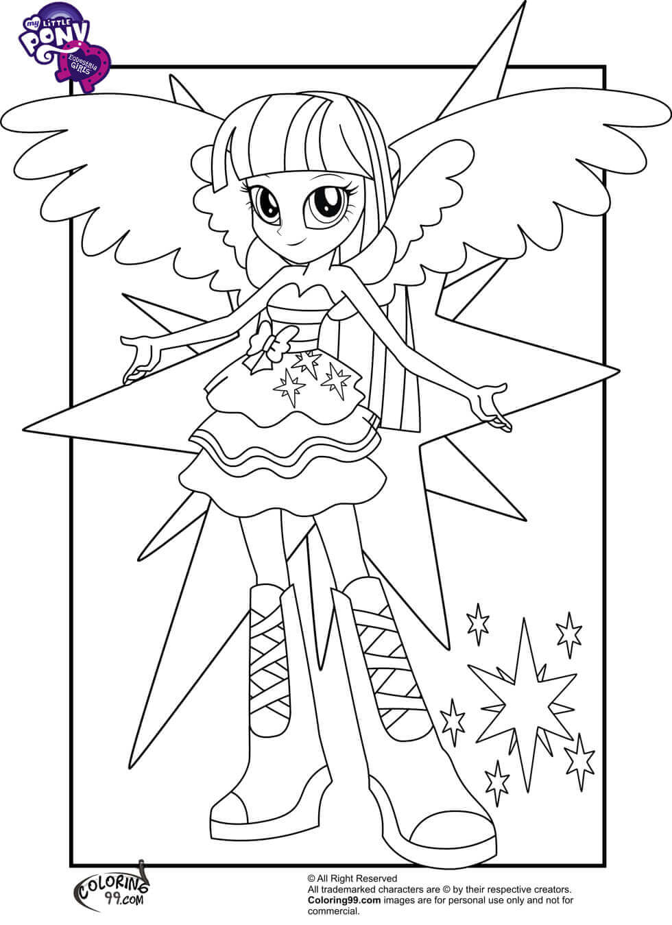 15 Printable My Little Pony Equestria Girls Coloring Pages