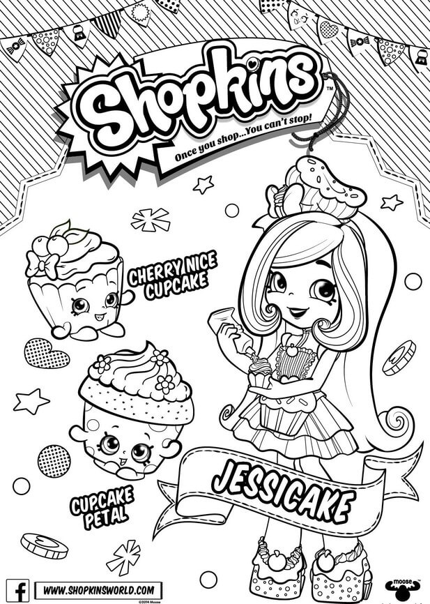 Printable Shopkins Shoppies Coloring Pages
