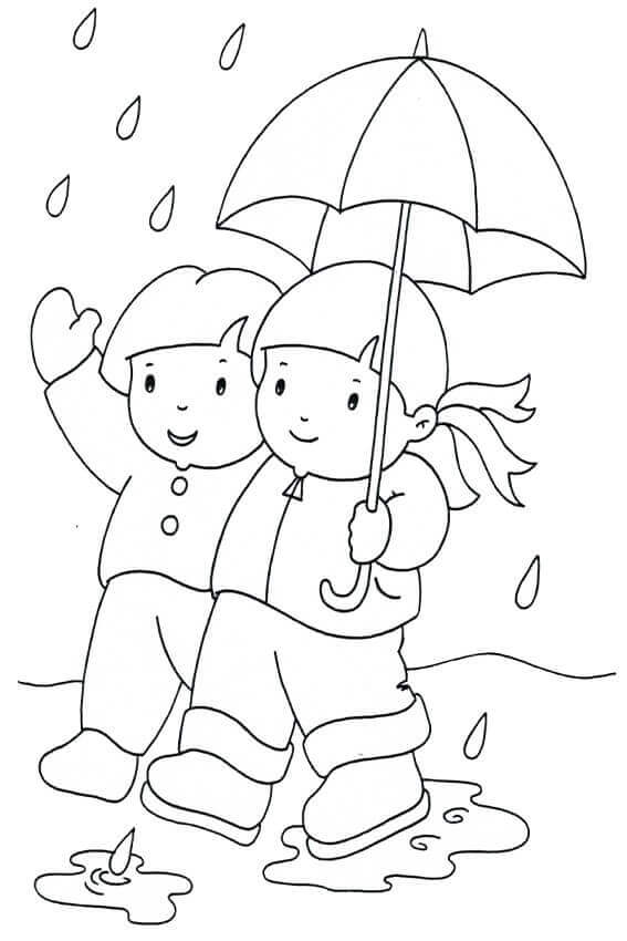 35 Free Printable Rainy Day Coloring Pages
