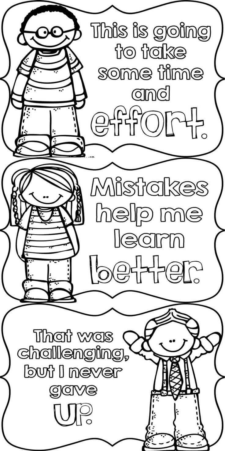 20 Free Printable Growth Mindset Coloring Pages