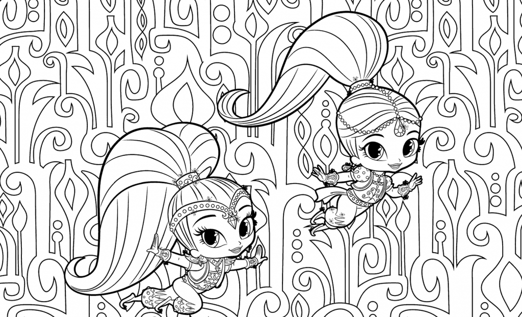Detailed Shimmer And Shine Coloring Pages