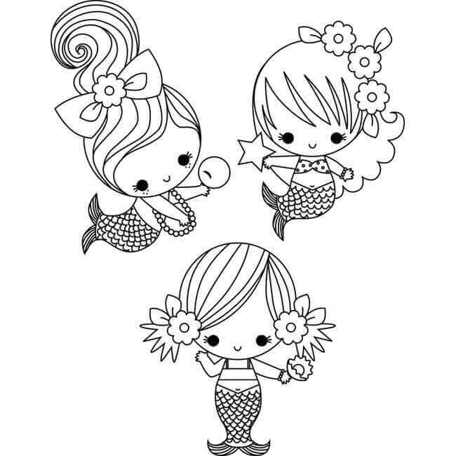 Coloring Pages Mermaids 4