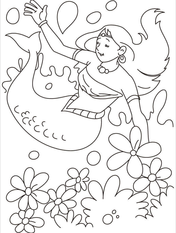 30 Stunning Mermaid Coloring Pages