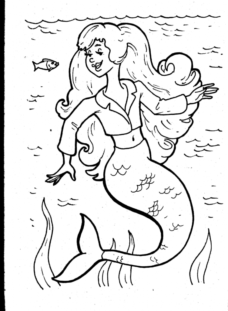 Fun Filled Mermaid Coloring Page