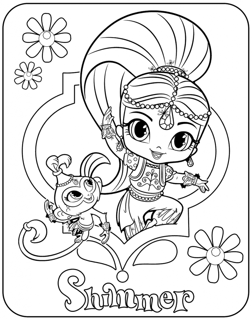 20 Magical Shimmer And Shine Coloring Pages