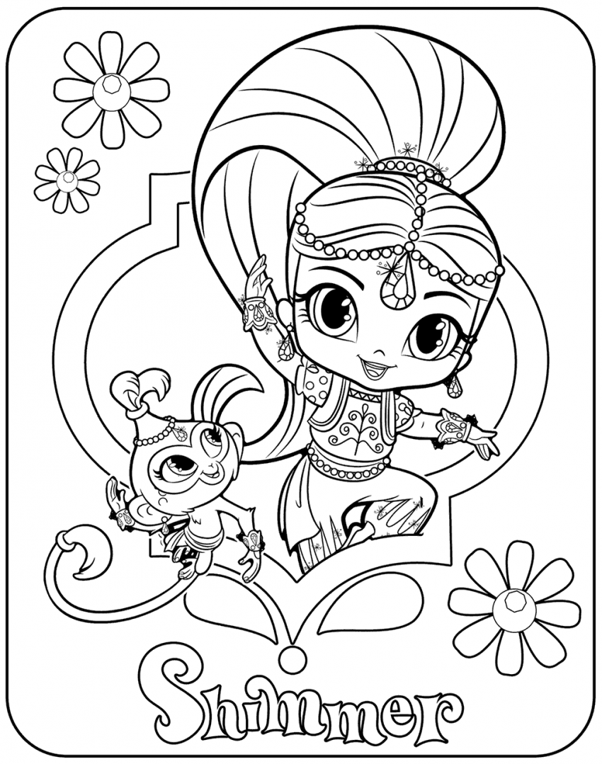 30 Magical Shimmer And Shine Coloring Pages