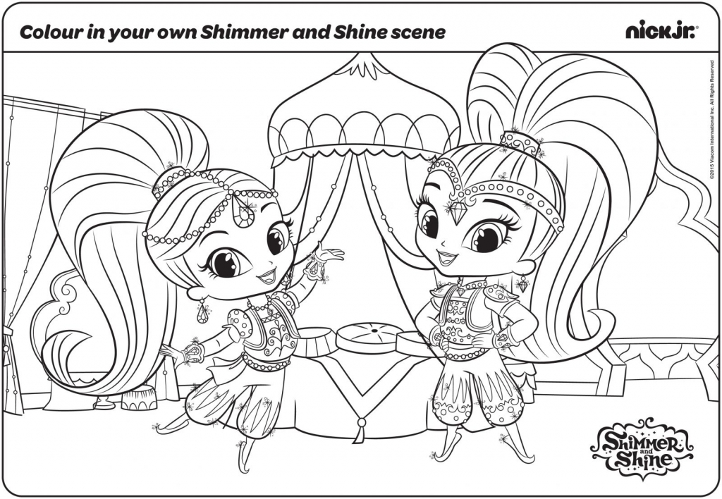 Shimmer And Shine Coloring Pages