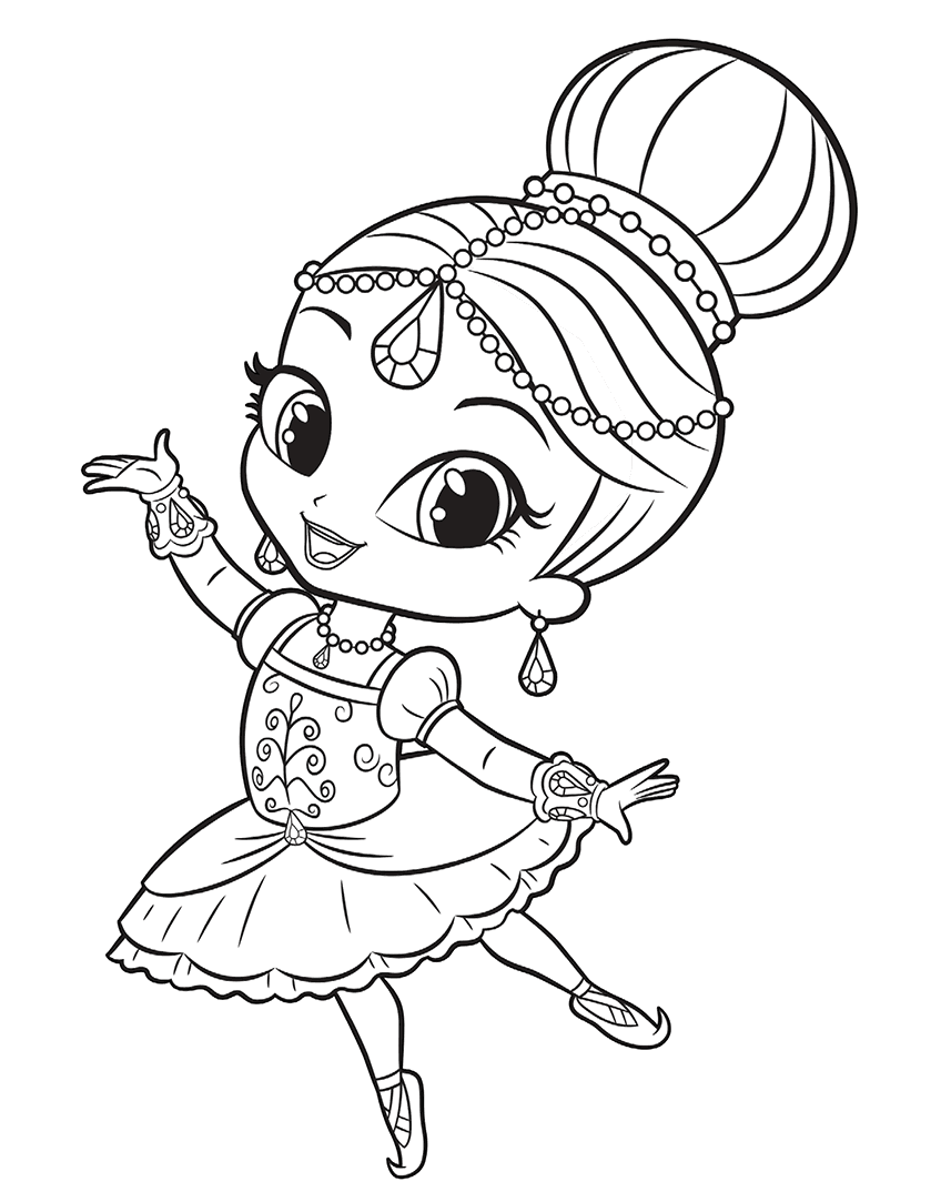 Shimmer Doing Ballet Coloring Page