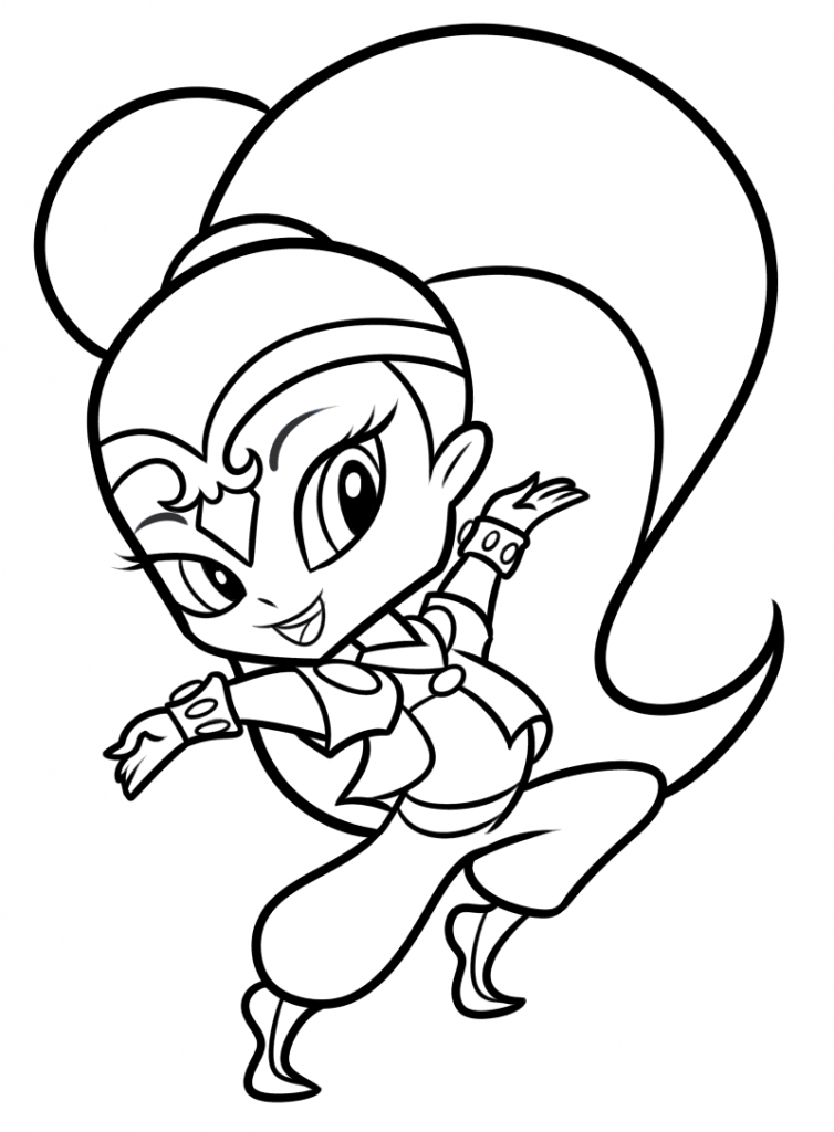 Shimmer and Shine Coloring Pages Shine 