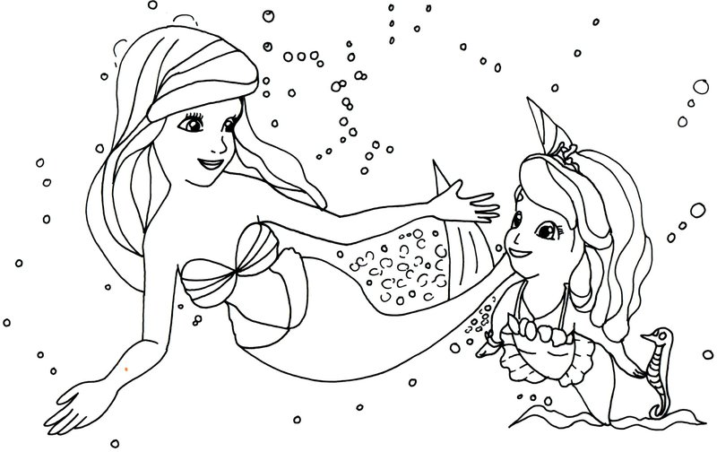 Sophia The First Mermaid Coloring Page