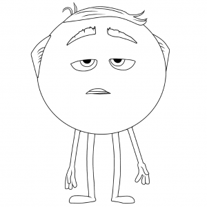 The Emoji Movie Mel Meh Coloring Pages