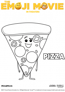 The Emoji Movie Pizza Coloring Pages