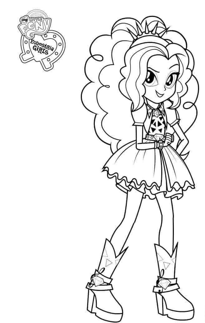 Adagio Dazzle From My Little Pony Equestria Girls Coloring Page