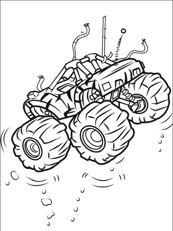 Stripes Blaze and the monster machines coloring pages