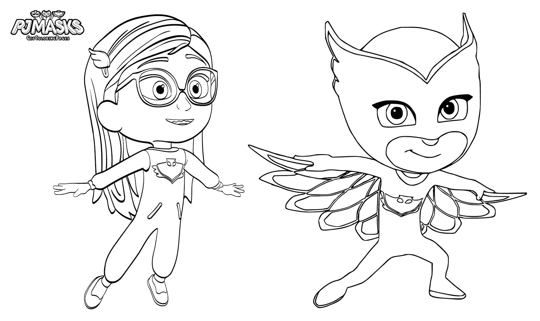 Amaya As Owlett PJ Masks Coloring Page