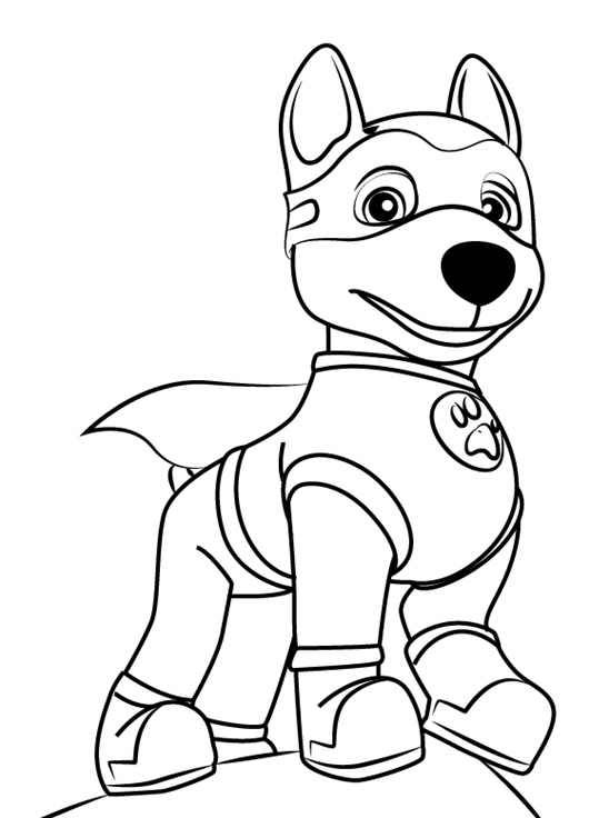Apollo Super Pup Paw Patrol Coloring Page