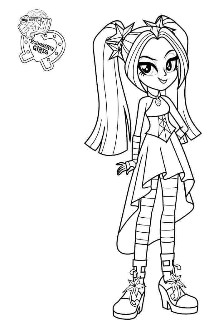 Aria Blaze From My Little Pony Equestria Girls Coloring Page