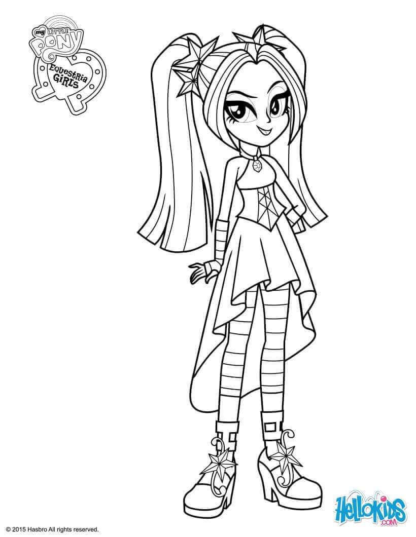 Aria Blaze From My Little Pony Equestria Girls Coloring Page