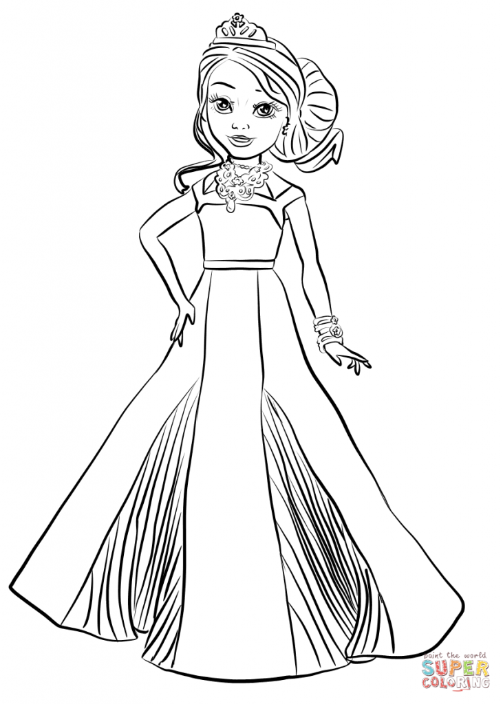 Audrey Descendants Wicked World Coloring Page