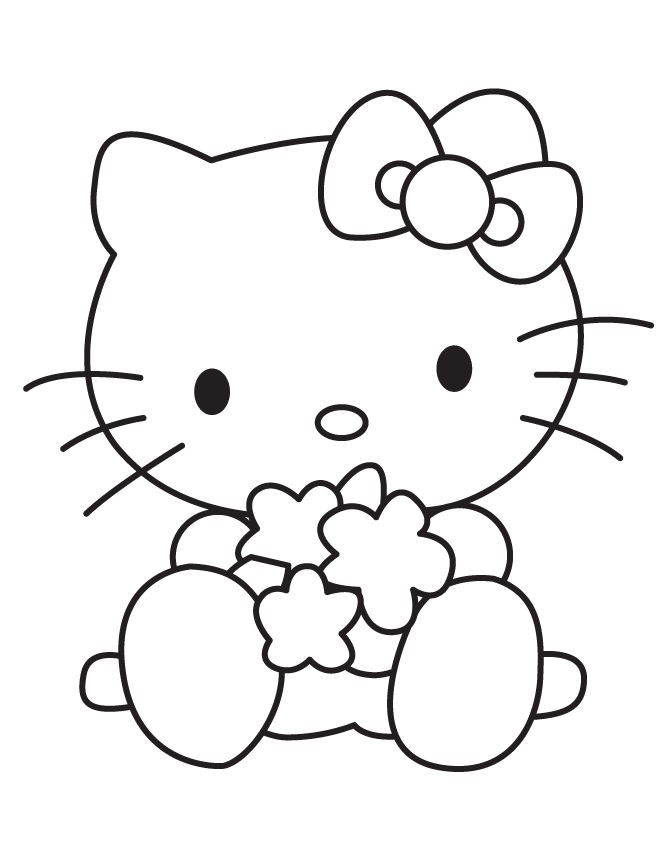 Baby Hello Kitty Coloring Page