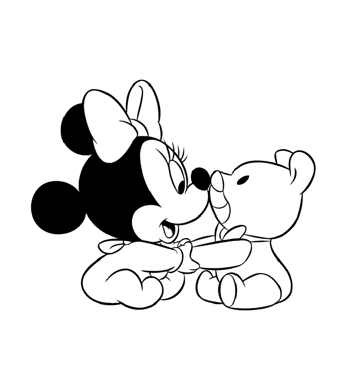 Baby Mickey Mouse Coloring Page
