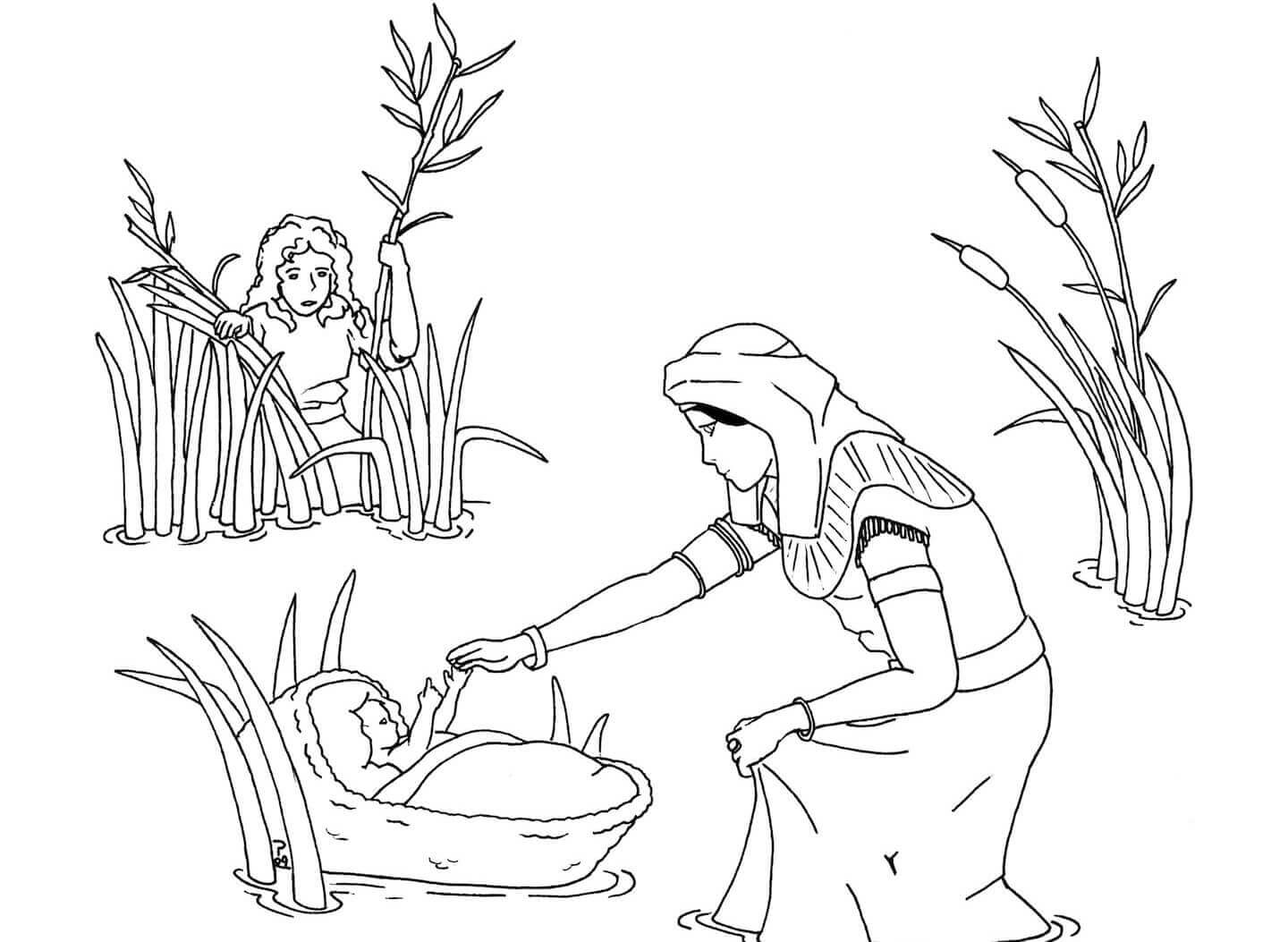 Baby Moses Coloring Pages