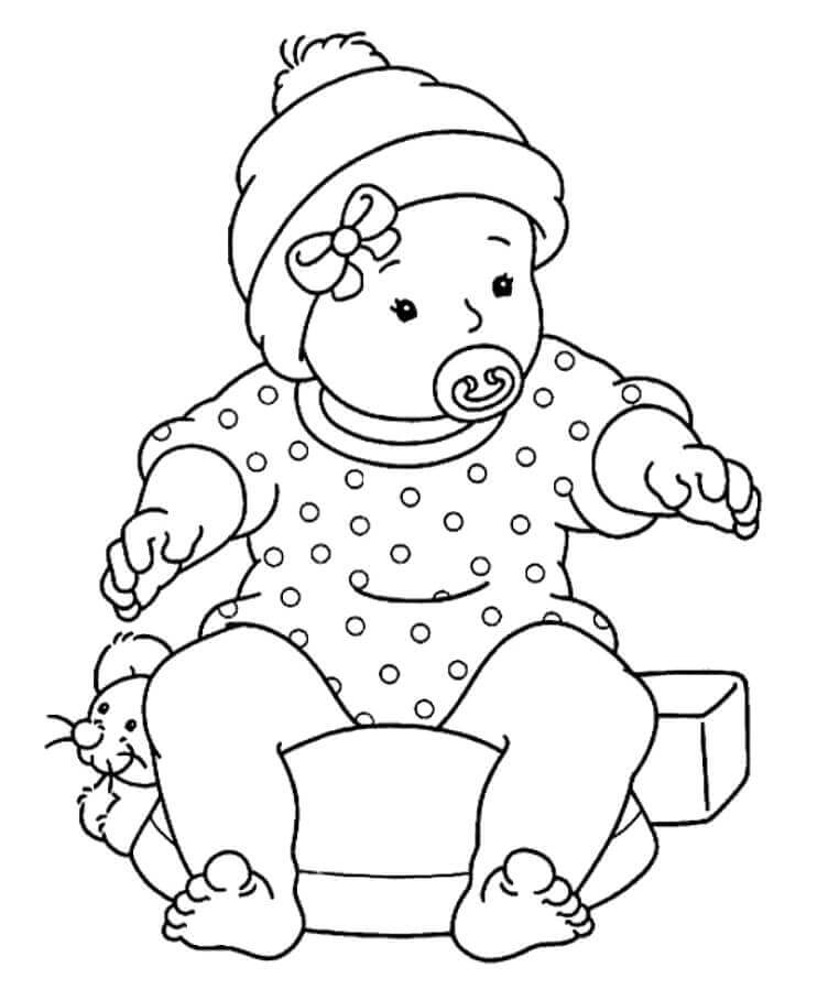 Cute And Latest Baby Coloring Pages