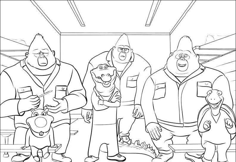 Big Daddy Marcus And His Gang Sing Movie Coloring Page