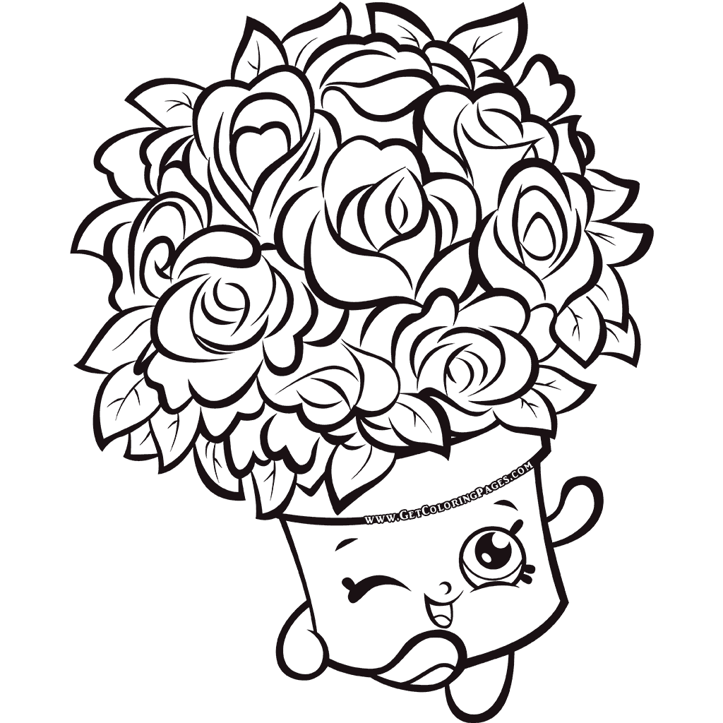 Bouquet Shopkins 7 Colouring Page