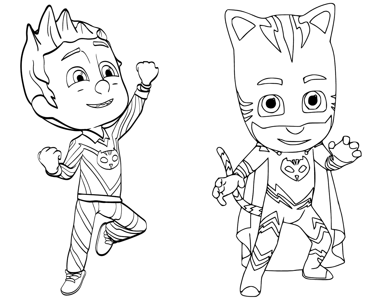 Connor AKA Catboy PJ Masks Coloring Page