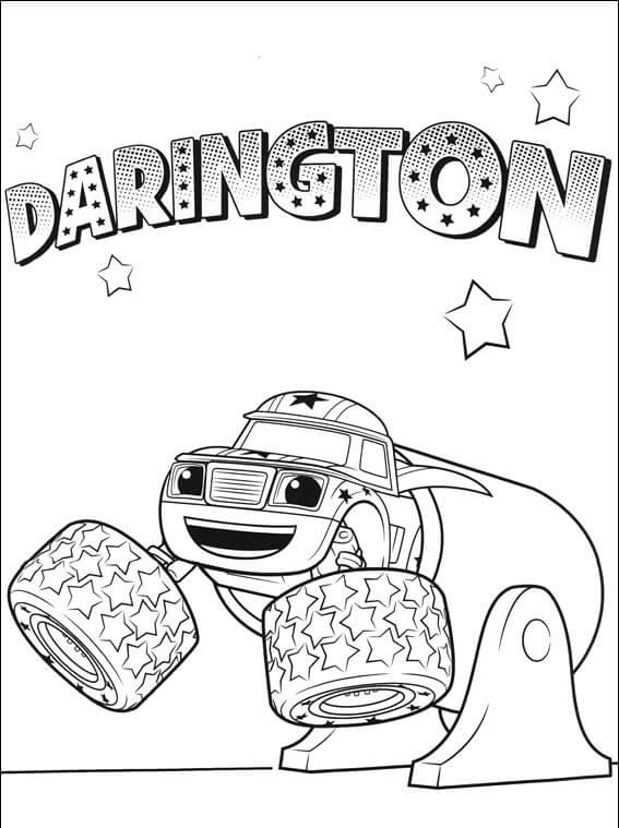 Darington Blaze and the monster machines coloring pages