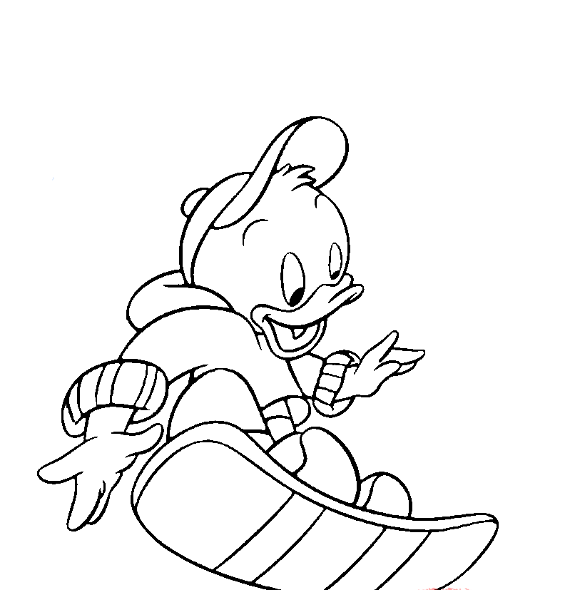 Dewey From Ducktales Coloring Page