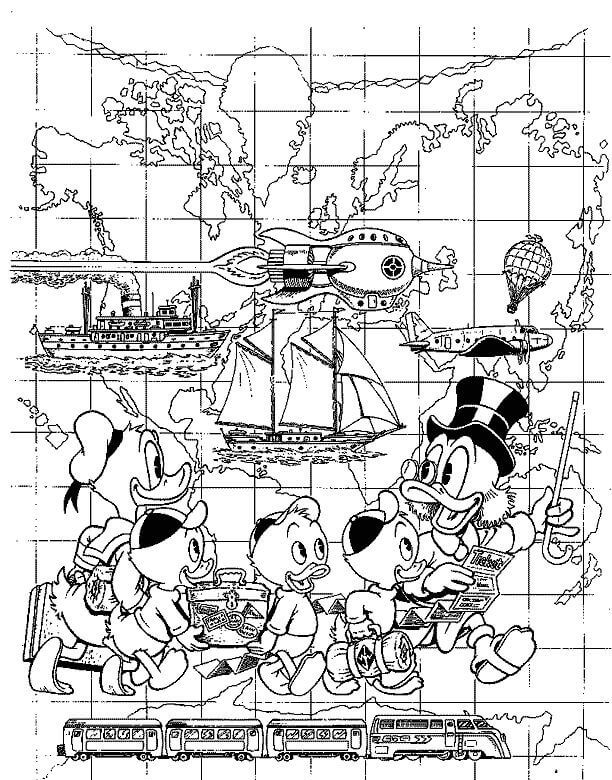 Duckburg From Ducktales Coloring Page