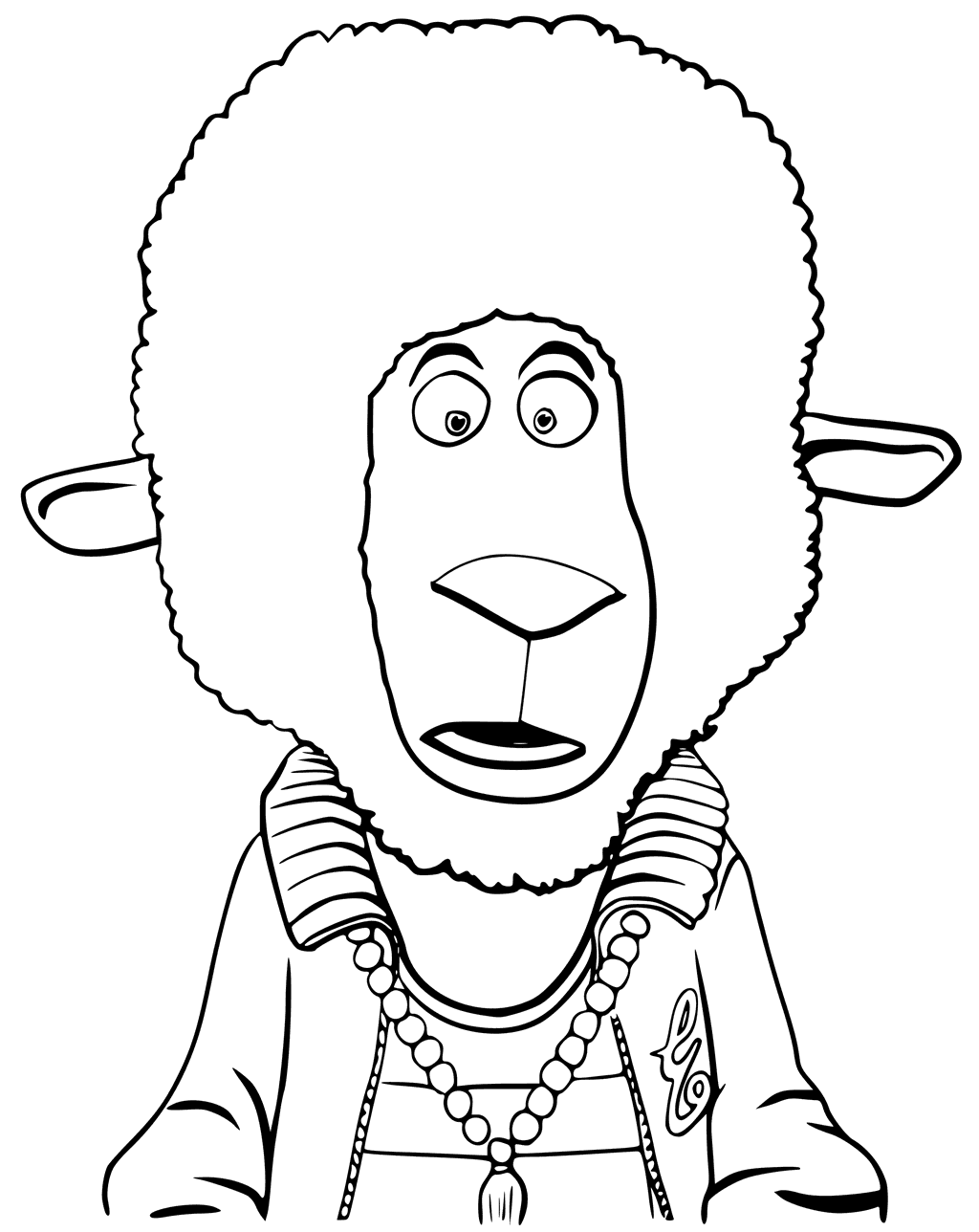 Eddie Noodleman Sing Coloring Page