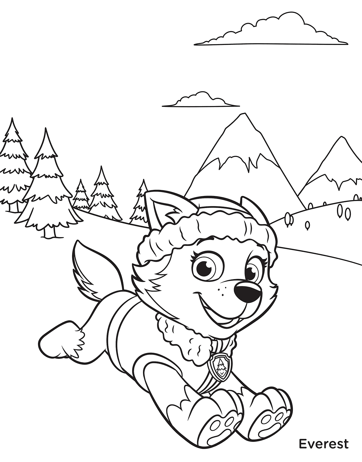 Everest Paw Patrol Coloring Page