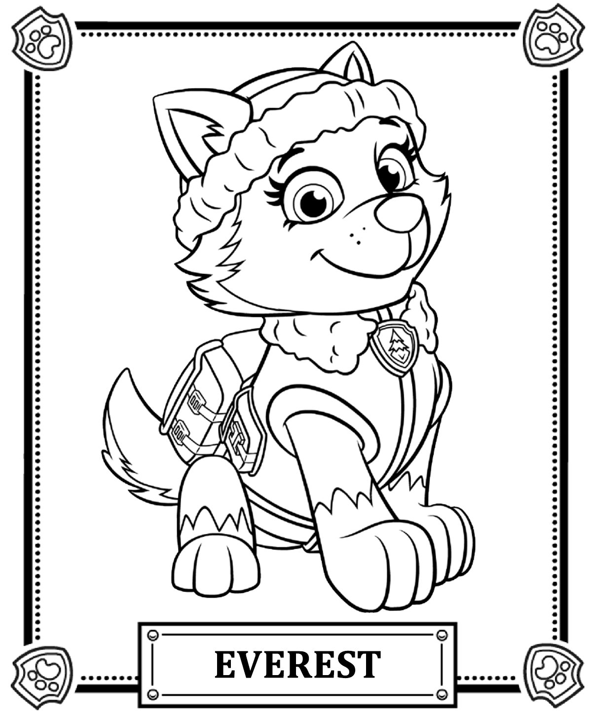 Everest Paw Patrol Coloring Page