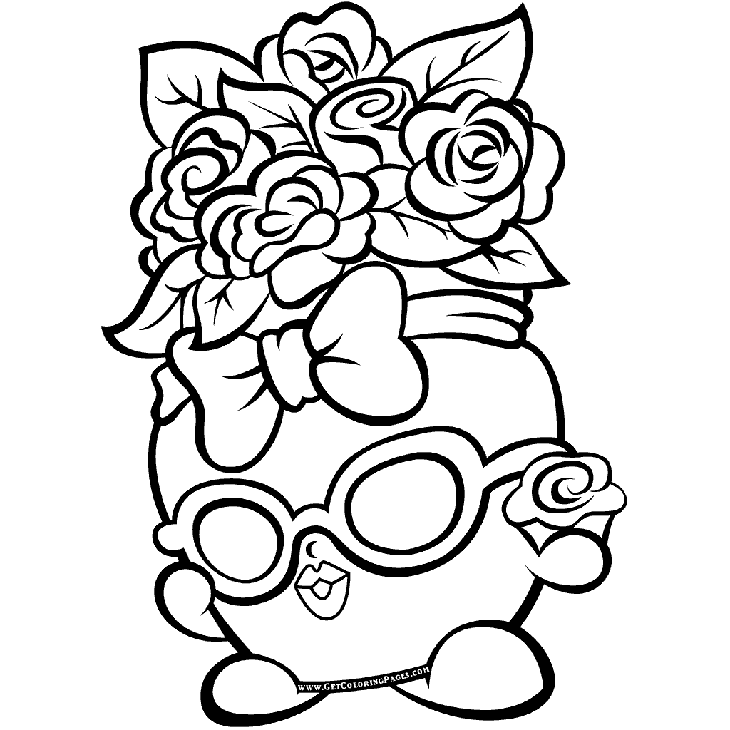 Flowers Bag Shopkins 7 Coloring Page