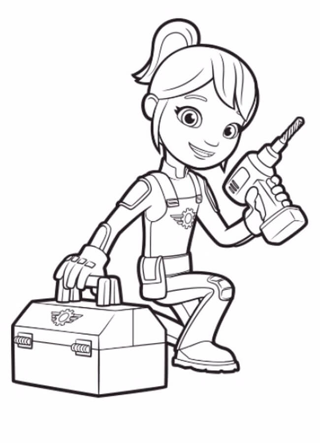 Gabby Blaze and the monster machines coloring pages