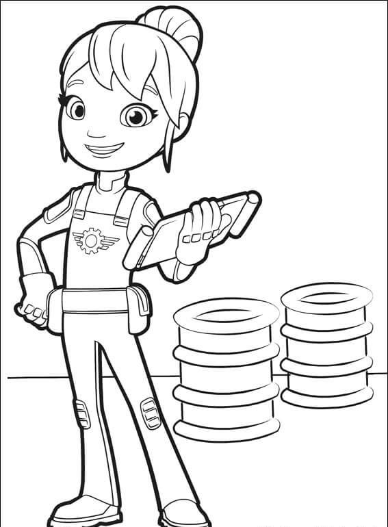 Gabby from Blaze and the monster machines coloring pages