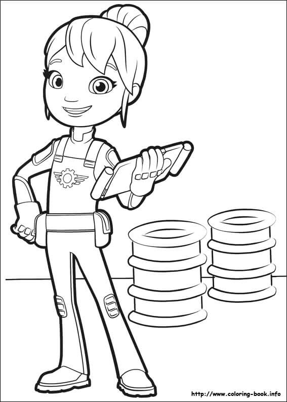 Gabby from Blaze and the monster machines coloring pages