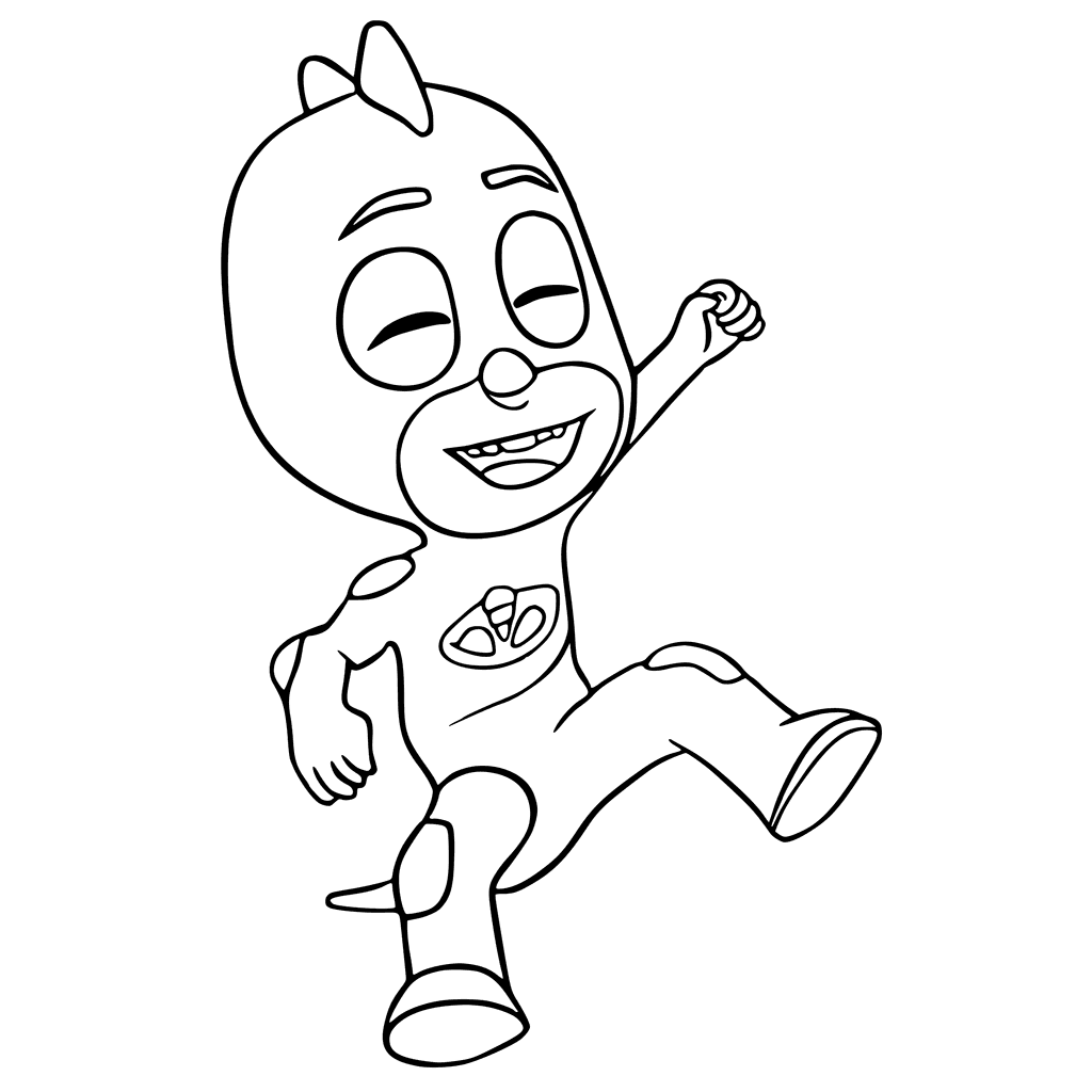 Gekko PJ Masks Coloring Page