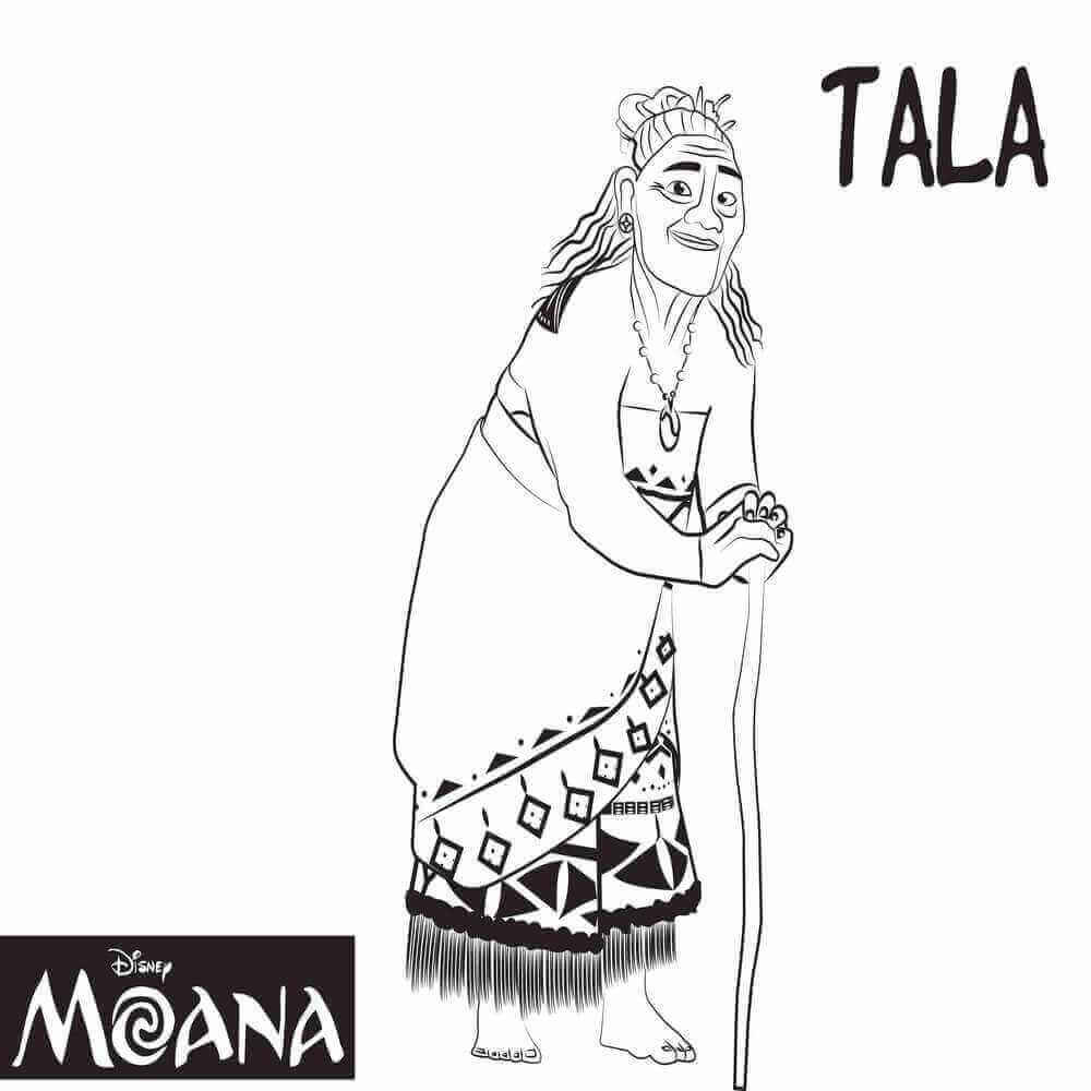 Grandma Tala Moana Coloring Pages