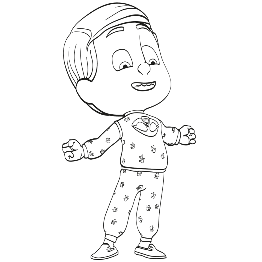 Greg From PJ Masks Coloring Page
