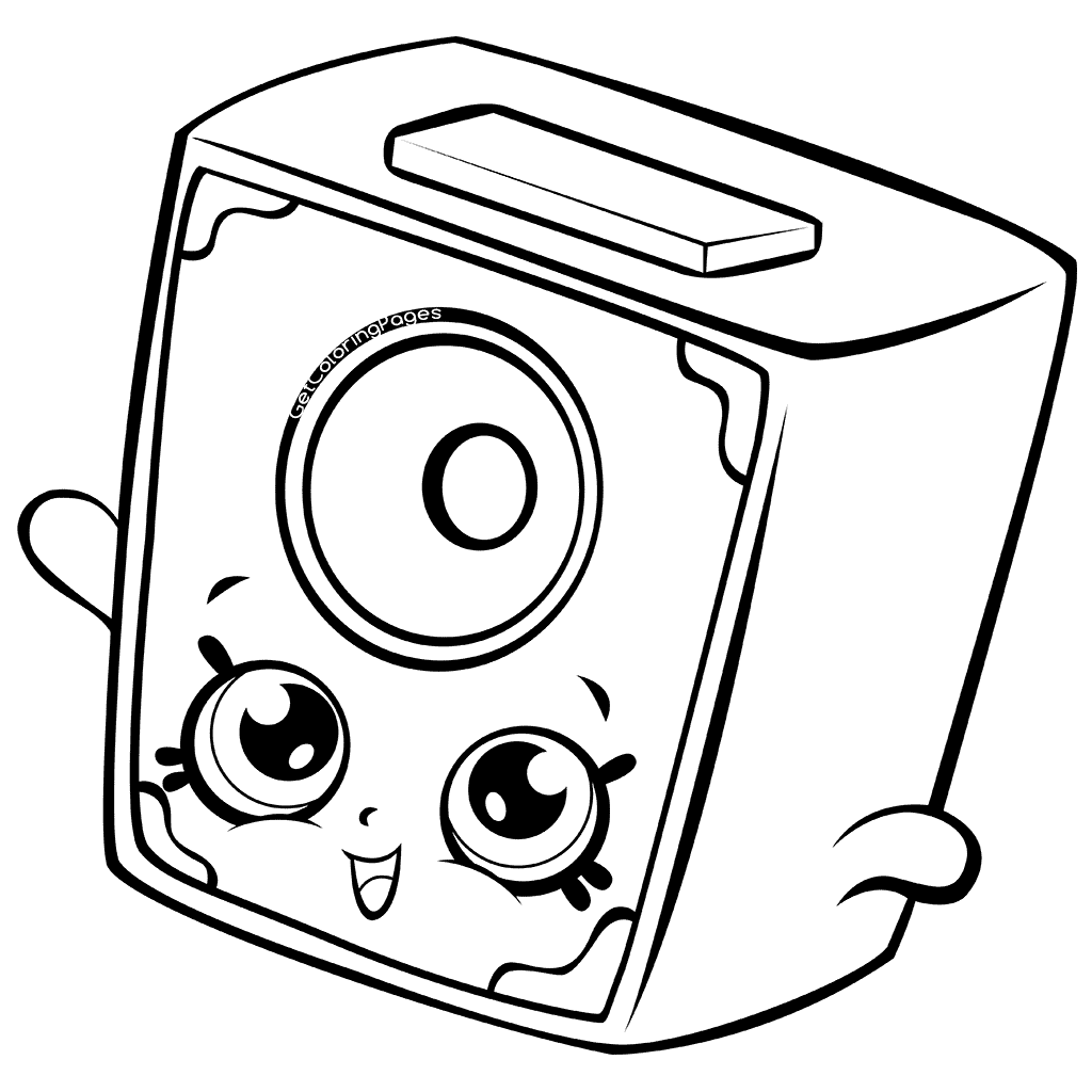 Little Squeeky Speaker Shopkins Season 7 Coloring Page