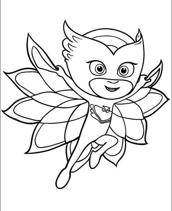 Majestic Owlette PJ Masks Coloring Page