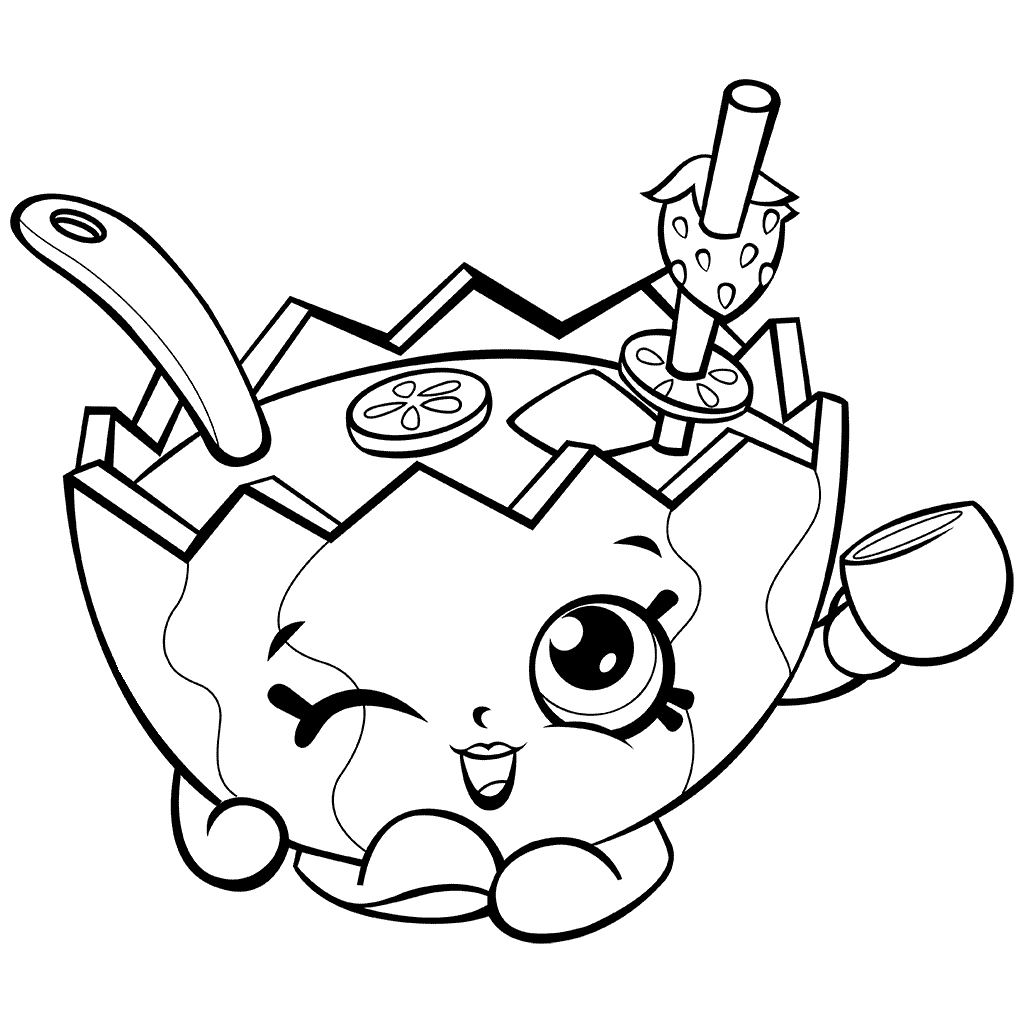 Mallory Watermelon Punch Shopkins Season 7 Coloring Page