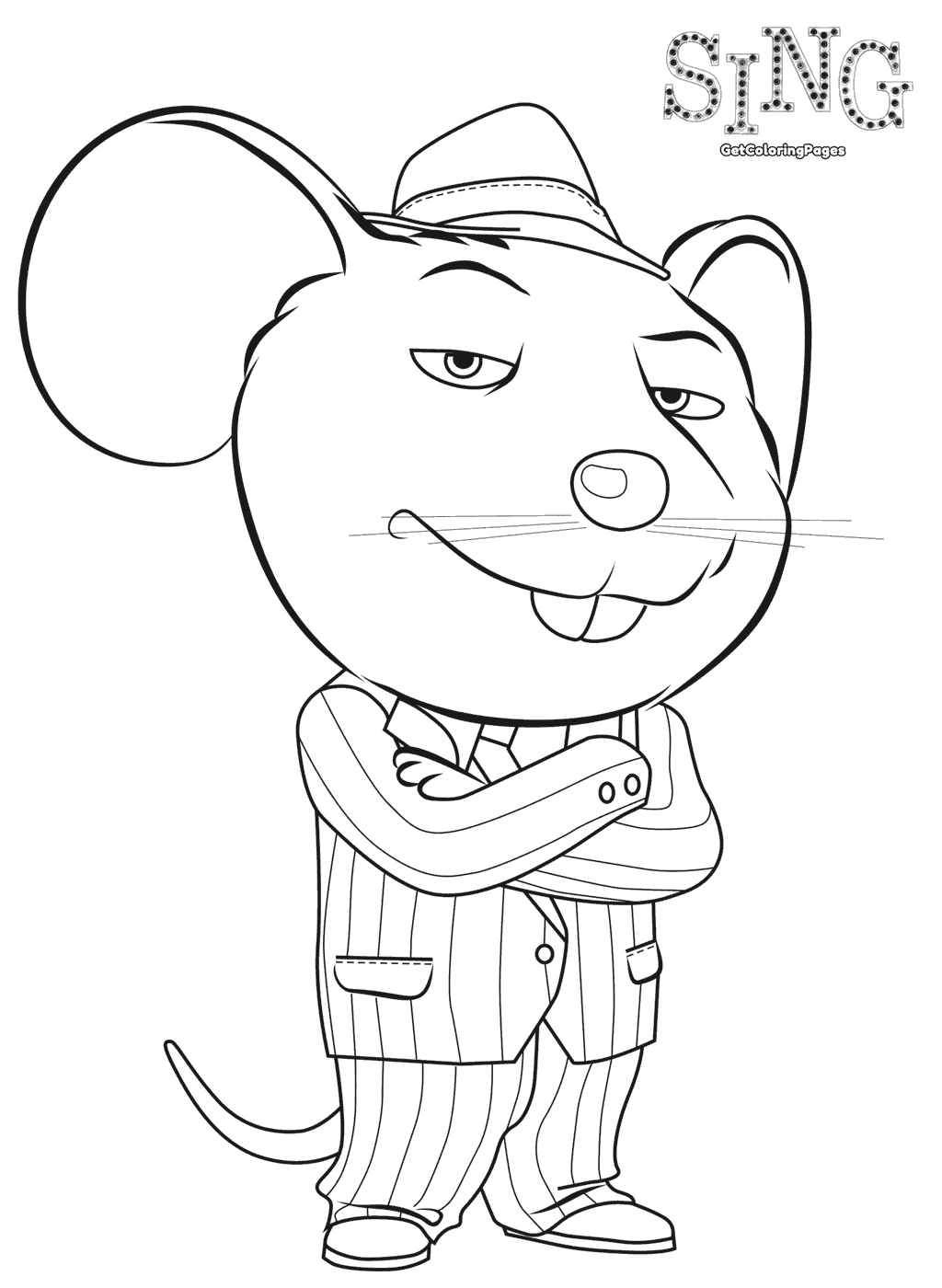 Mike Sing Movie Coloring Page