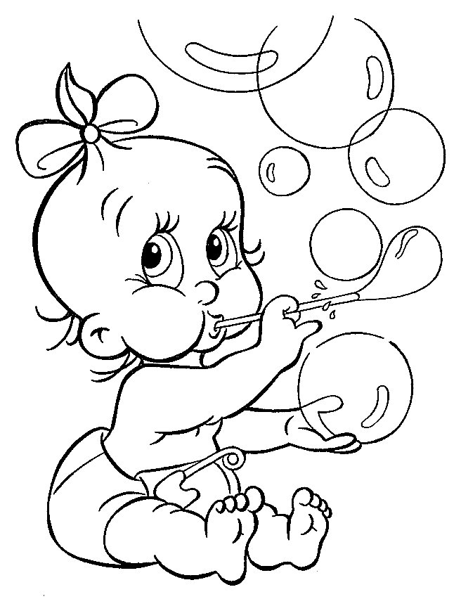 Cute And Latest Baby Coloring Pages