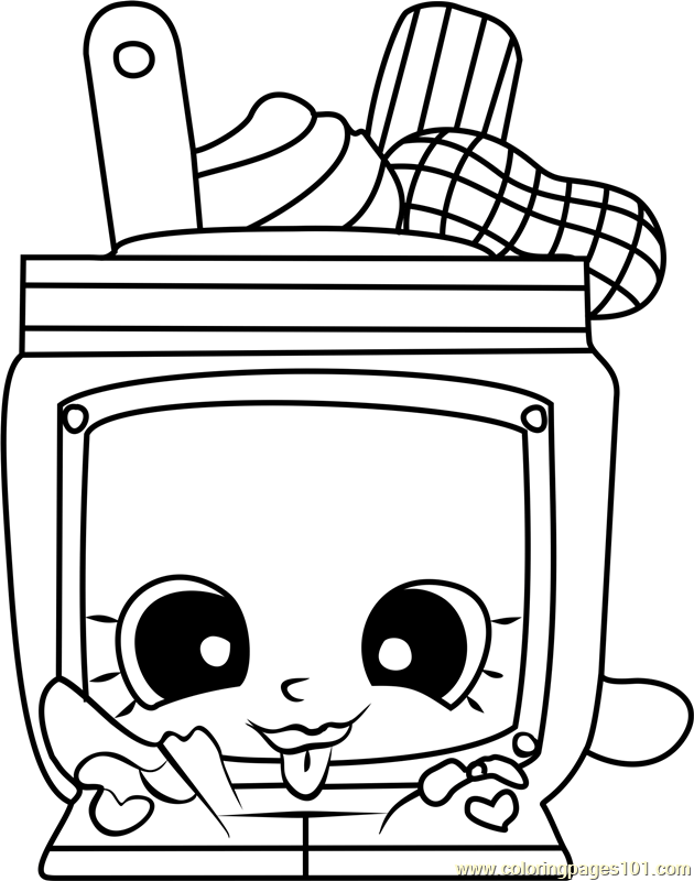 Nutty Butter Shopkins Coloring Page