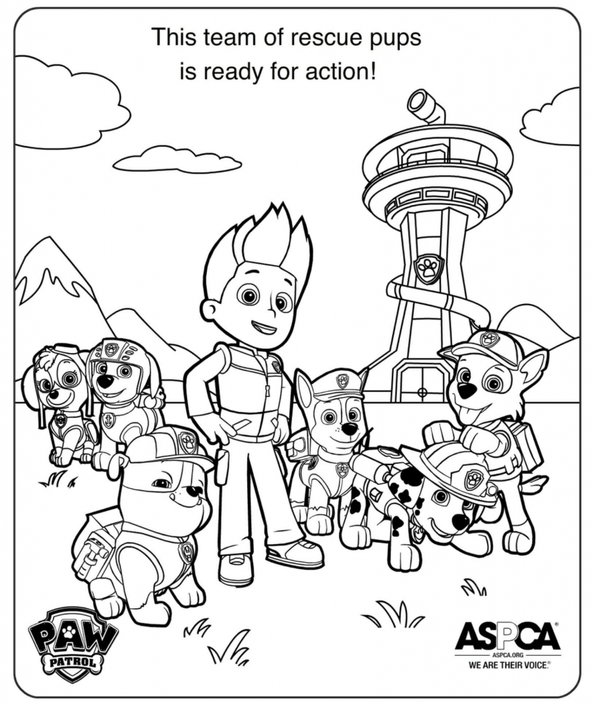 Free Printable Paw Patrol Coloring Pages For Kids